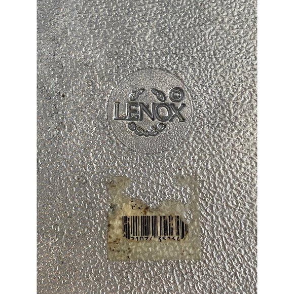 Lenox Vintage 90s Embossed Butterfly Relief Meadow Metal Large 13x13 Tray - Picture 6 of 10